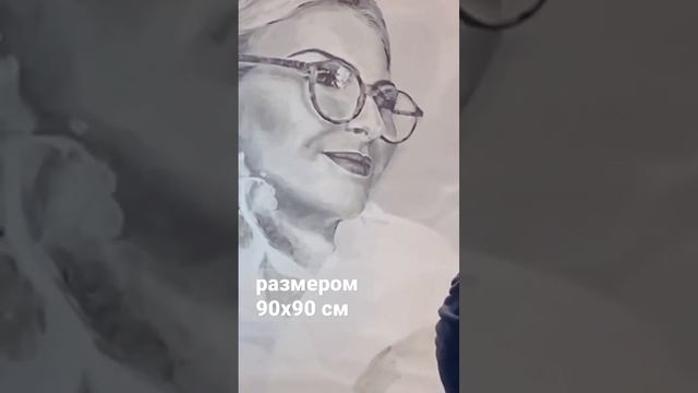 Смотри,как можно нарисовать#портрет краской в графике?#art#портретдевушки#графика