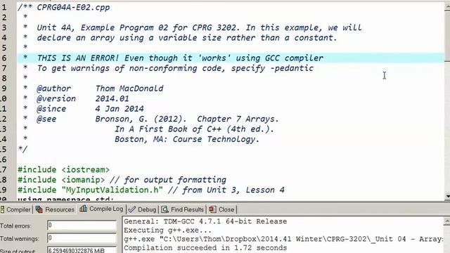 ISO C++ Forbids Variable Length Arrays