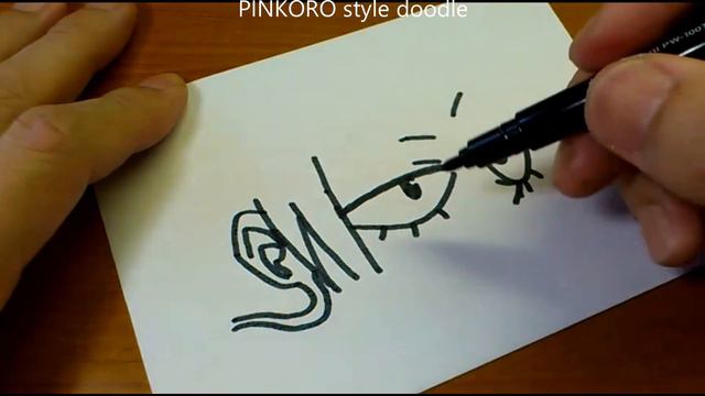 How to turn words JIRO （Kyoka Jiro｜My Hero Academia）into a cartoon - How to draw doodle art on pape