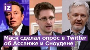 Маск спрашивает пользователей Twitter, следует ли помиловать Ассанжа и Сноудена / Известия