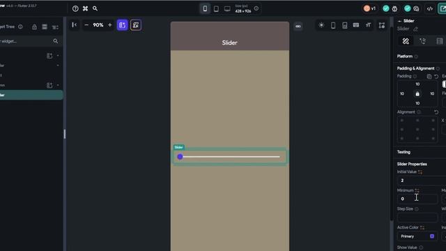 Slider | Slider in FlutterFlow | Music player Slider