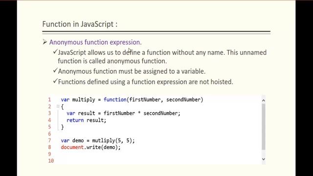 JavaScript for beginners - Chapter 22 - Different ways of defining javascript function