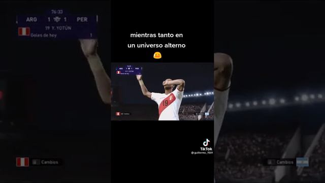 Yotún mete gol de penal argentina universo alterno pes2021