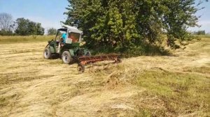 Уборка сена самодельный трактором, грабли навесные для самодельного трактора