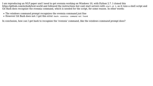 Git Bash does not recognize same command as windows command prompt смотреть онлайн
