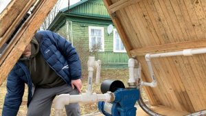 Насосная станция Калибр СВД 160. Запуск системы водоснабжения после зимы. Развоздушивание насоса