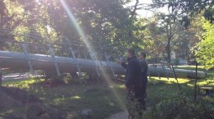 Монтаж опоры на базе стойки СК26