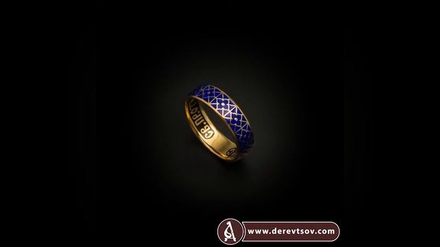 Кольцо серебряное с эмалью молитва прп. Серафиму Саровскому KLSPE0307 смотреть онлайн