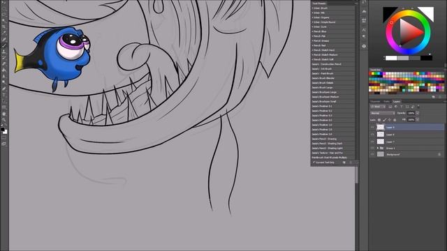 Drawing! Baby Dory - FINDING DORY Pixar смотреть онлайн