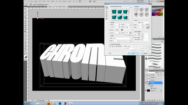 Photoshop Chrome/Metal 3D Text Effect Tutorial Prt 1 смотреть онлайн