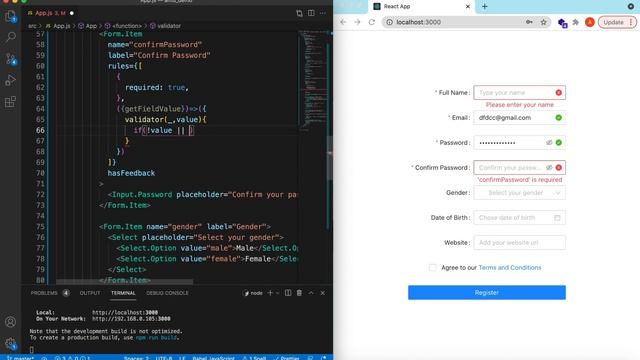 How to Create and Validate Ant Design Forms | Antd Form Validation | React Js