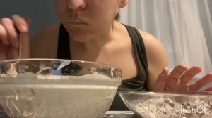 Крошка ассорти с пастой /ASMR/хруст мелом и глиной/Mukbang/Асмр