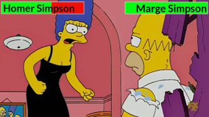 Homer Simpson vs. Marge Simpson with healthbars