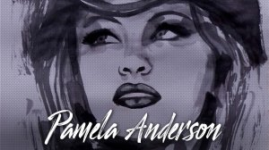 Рисую тушью скетч портрет Памела Андерсон | Pamela Anderson