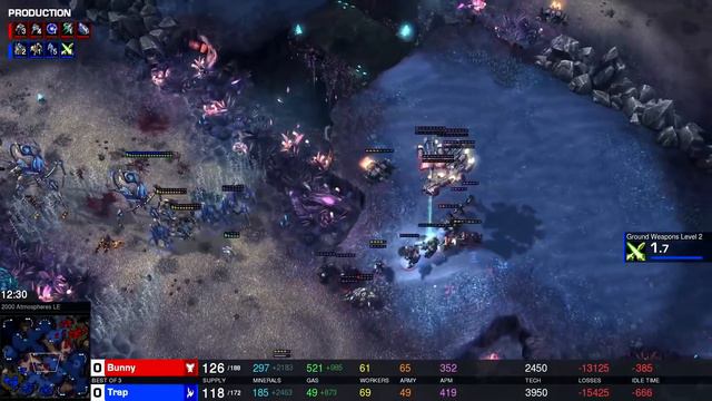 [SC2] Bunny (T) vs. Trap (P) | Матч 2 | Stay At HomeStory Cup #4 смотреть онлайн