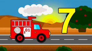 Пожарная машина - УЧИМ ЦИФРЫ от 1 до 10. Учимся считать с Рыжим Ёжиком