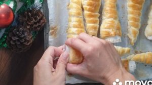 СЛОЁНЫЕ ТРУБОЧКИ со сливочным кремом. Самый простой рецепт. К чаю. Rollos con crema de nata