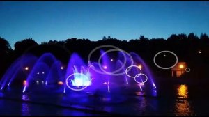 г Хабаровск Музыкальный фонтан ночью