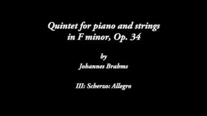 Brahms Piano Quintet