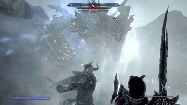 Dragonborn vs Alduin First Meeting - Skyrim Special Edition Remastered смотреть онлайн