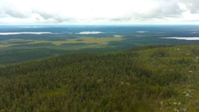 Вершина горы Воттоваара в Карелии. смотреть онлайн