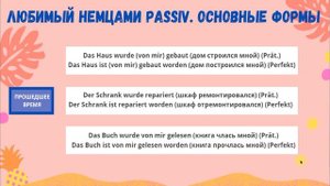 Пассив в немецком языке. Как понять пассив? Страдательный залог немецкого языка