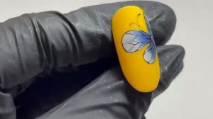 Бабочка цветными втирками/ Экспресс дизайн ногтей