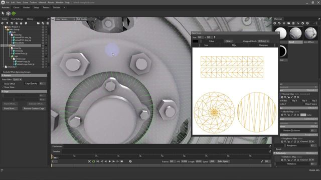 Делаем из high-poly low-poly на примере автомобильного колеса в 3DMax и MarmosetToolbag