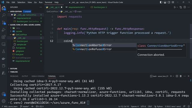 05 - Adding Route Parameters to an HTTP Trigger Function смотреть онлайн