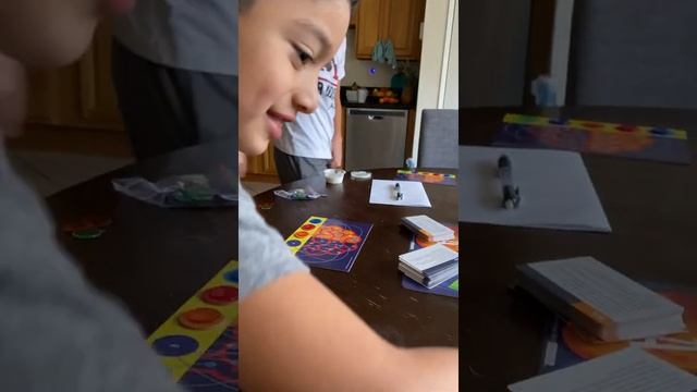 Brainiac family board game night.