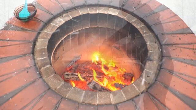 Приготовление лепёшек в уличном тандыре зимой смотреть онлайн