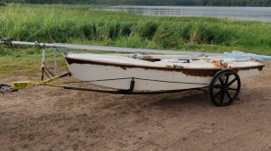 Покраска стеклопластиковой лодки  Кадет  fiberglass boat  Швертбот Кадет