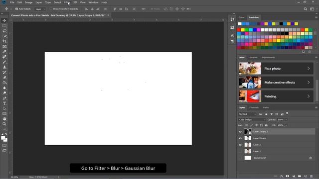 How to Convert any Photo into a Pencil Drawing in Photoshop смотреть онлайн