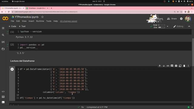 ⏰+? ¿Cómo obtener el promedio de datos de tiempo en una columna? | Dataframe |Pandas|Python смотреть онлайн