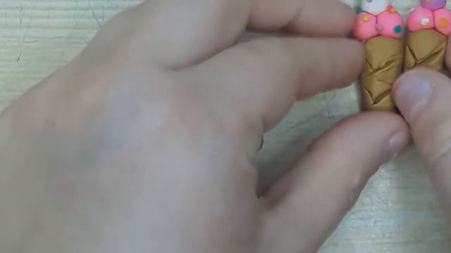 МК!  Мініатюри з пластиліну! Пончик і морозиво для Барбі!