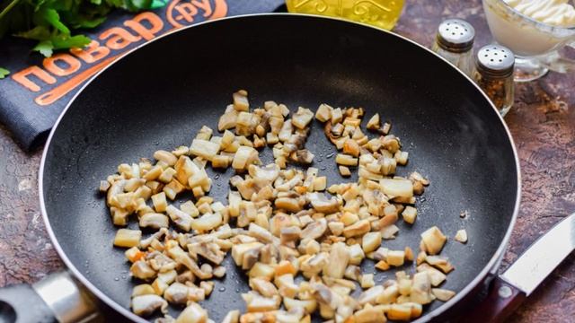 Салат Зимний с шампиньонами