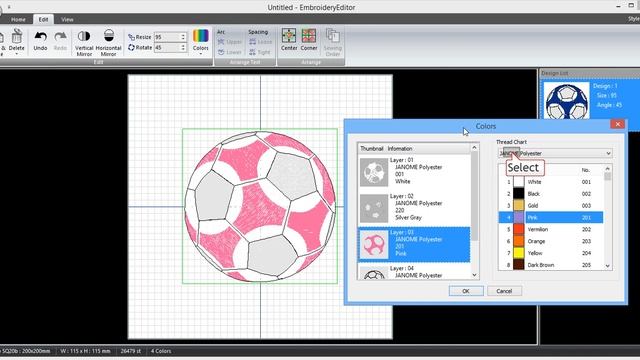 Embroidery Editor for the Janome Memory Craft 550E/ 500E смотреть онлайн