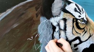 Как нарисовать боковую шерсть на голове тигра. Волнистая шерсть видео с подробными комментариями