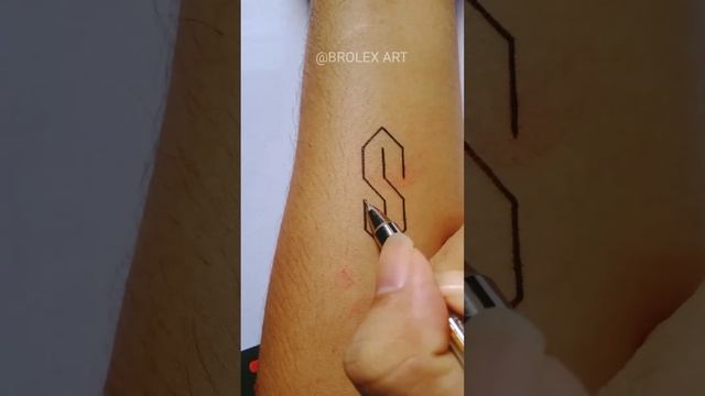 How to draw S grafiti with pen