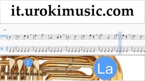 Corso di Tuba The Pink Panther - Theme Song Tablature Tab Parte#1 Esercita um-i276