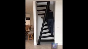Лайфхак. Лестница с наклонной осью. #Shorts