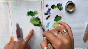 Как написать маслом зелень