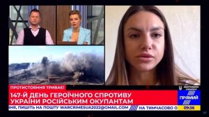Жена украинского пленного на украинском телевидении.