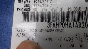 Ford Fusion Paint Code Location