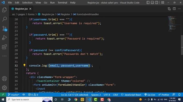 Dubai desert safari application with React JS : #19 - Register Page смотреть онлайн