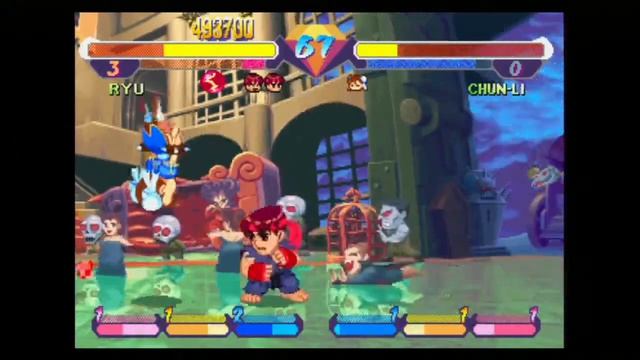 Super Gem Fighter Mini Mix (Pocket Fighter) - Ryu - Arcade Battle Playthrough смотреть онлайн