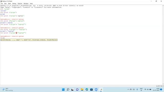 |python Tutorial| Python For Beginners| Day-2| "Strings & Raw String"|