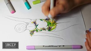 Рисуем эскиз купальника для художественной гимнастики в латинском стиле. I Мастерская SIBKOOP