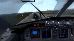 FSX 737-800 crosswind landing in Seattle-Tacoma [HD]