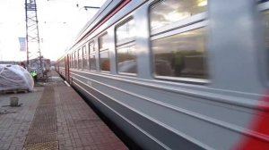 Электропоезд ЭД4МК-0074 станция Нара 27.02.2017